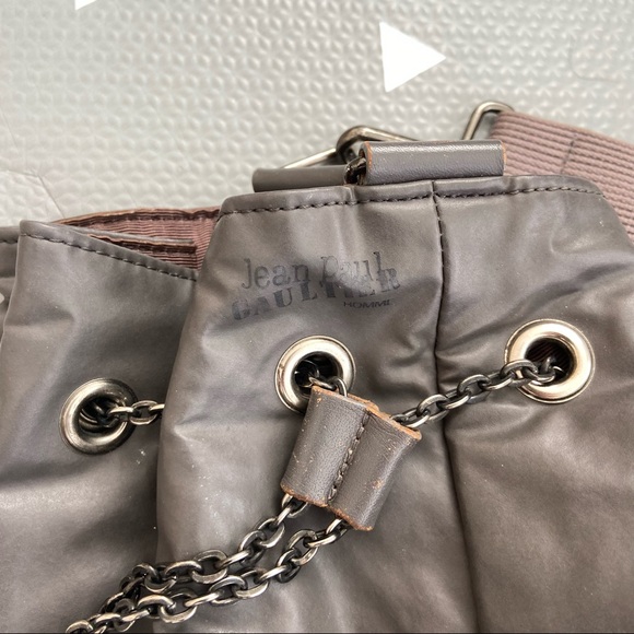 Jean Paul Gaultier Homme Vintage Drawstring Bucket Bag, Grey - Picture 2 of 8